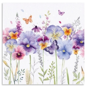 Pansy Floral Greeting Card